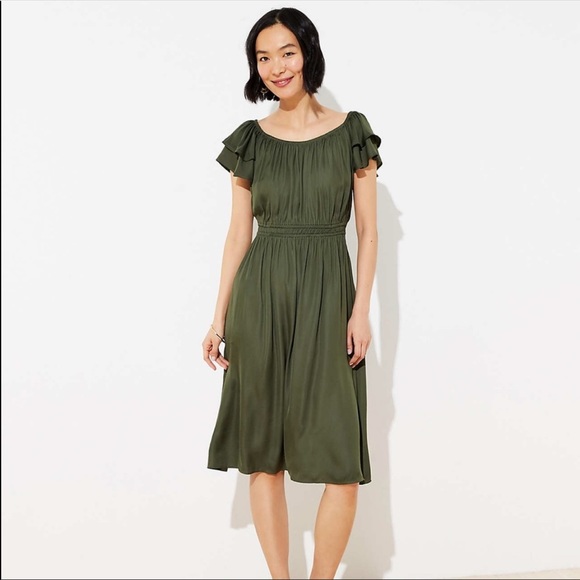 LOFT enchanted flutter dress Small - Picture 1 of 8